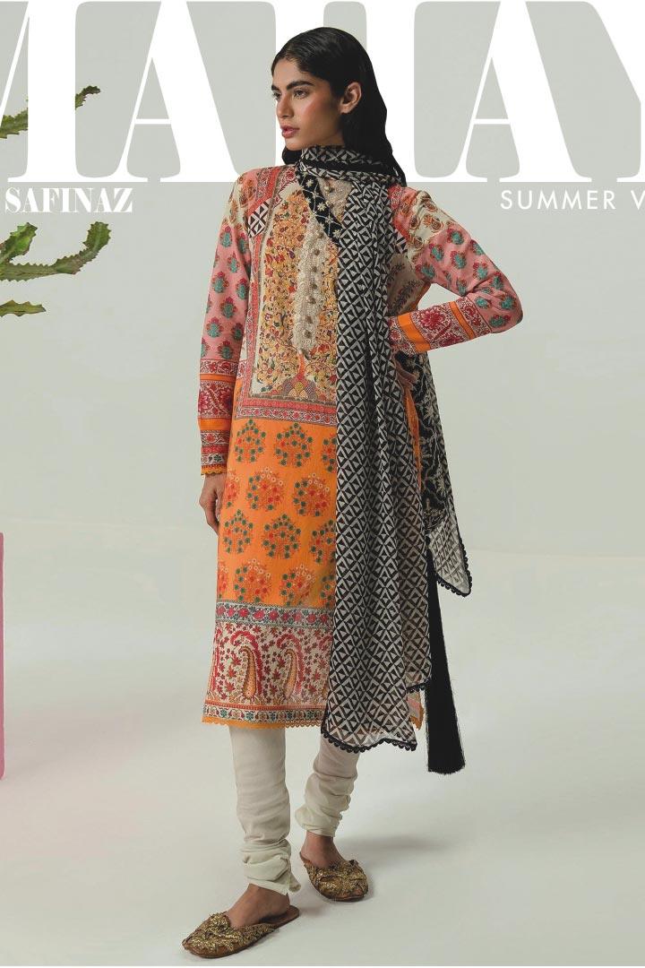 Sana Safinaz 2 Piece Unstitched Lawn Suit – Shirt & Dupatta (JDO13B)