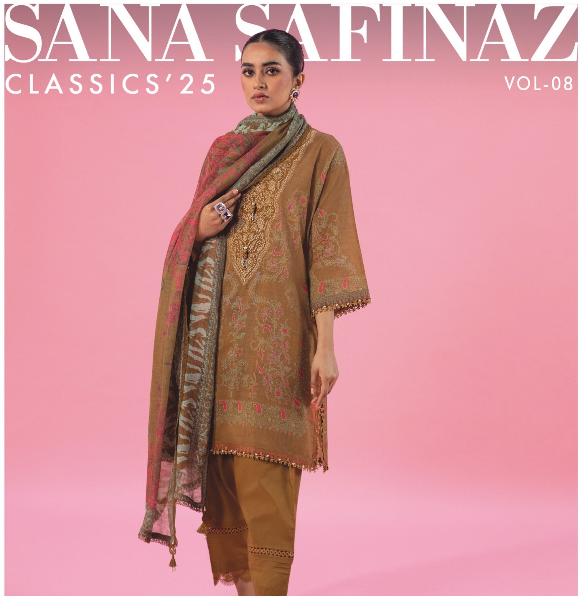 Sana Safinaz | VOL - 08 | Classics' 25 | Design 07 | Unstitched 3-Piece Lawn Suit
