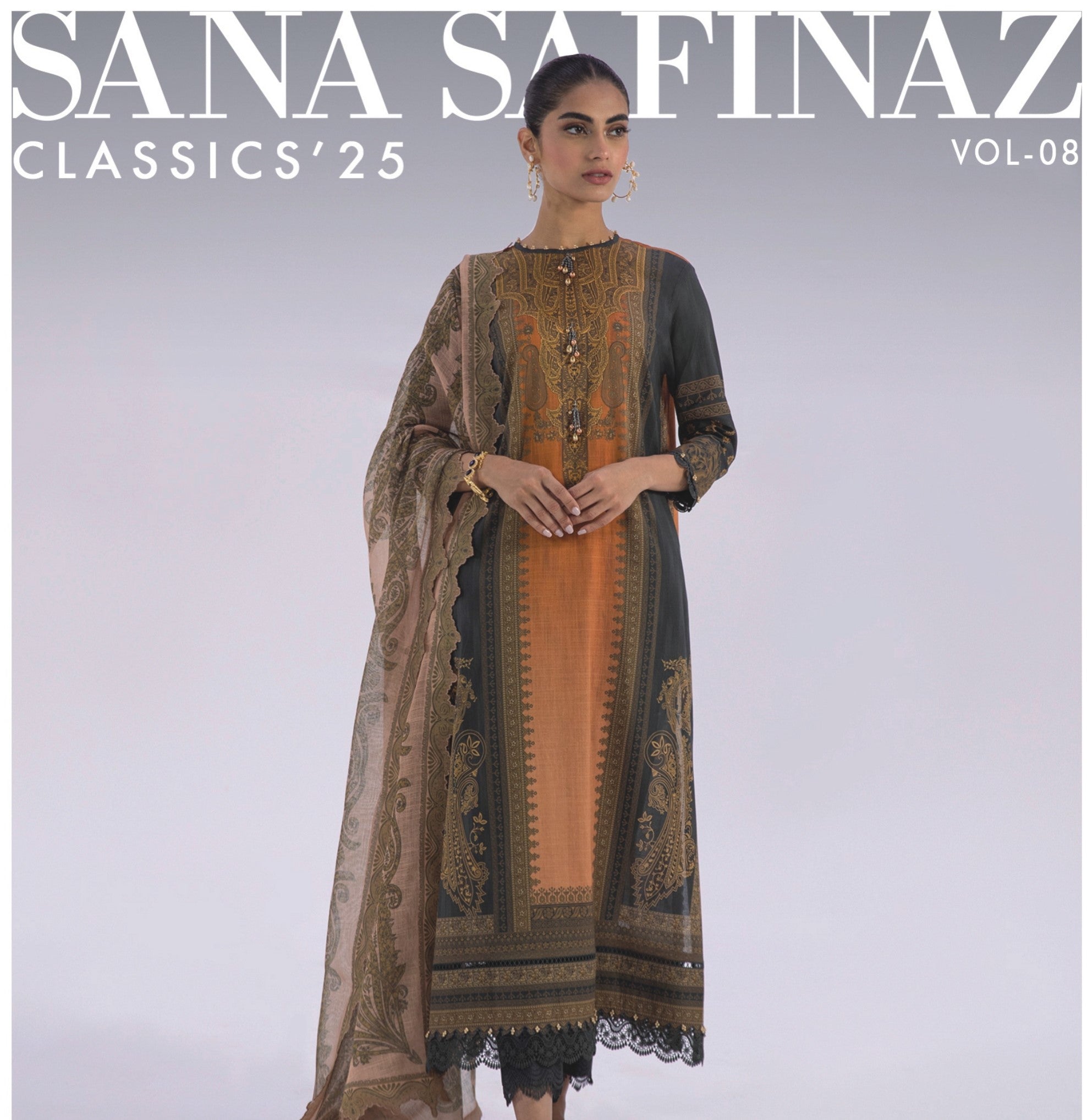 Sana Safinaz | VOL - 08 | Classics' 25 | Design 08 | Unstitched 3-Piece Lawn Suit