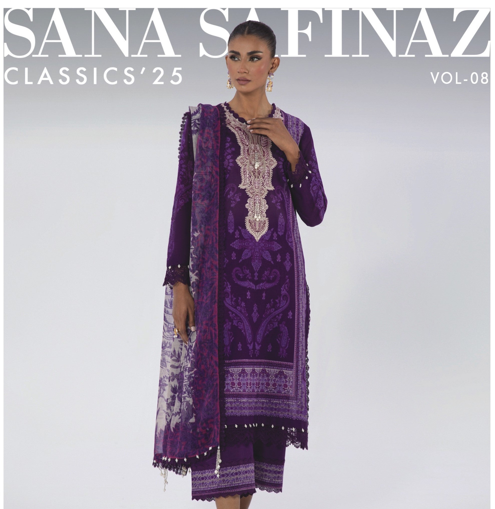Sana Safinaz | VOL - 08 | Classics' 25 | Design 09 | Unstitched 3-Piece Lawn Suit