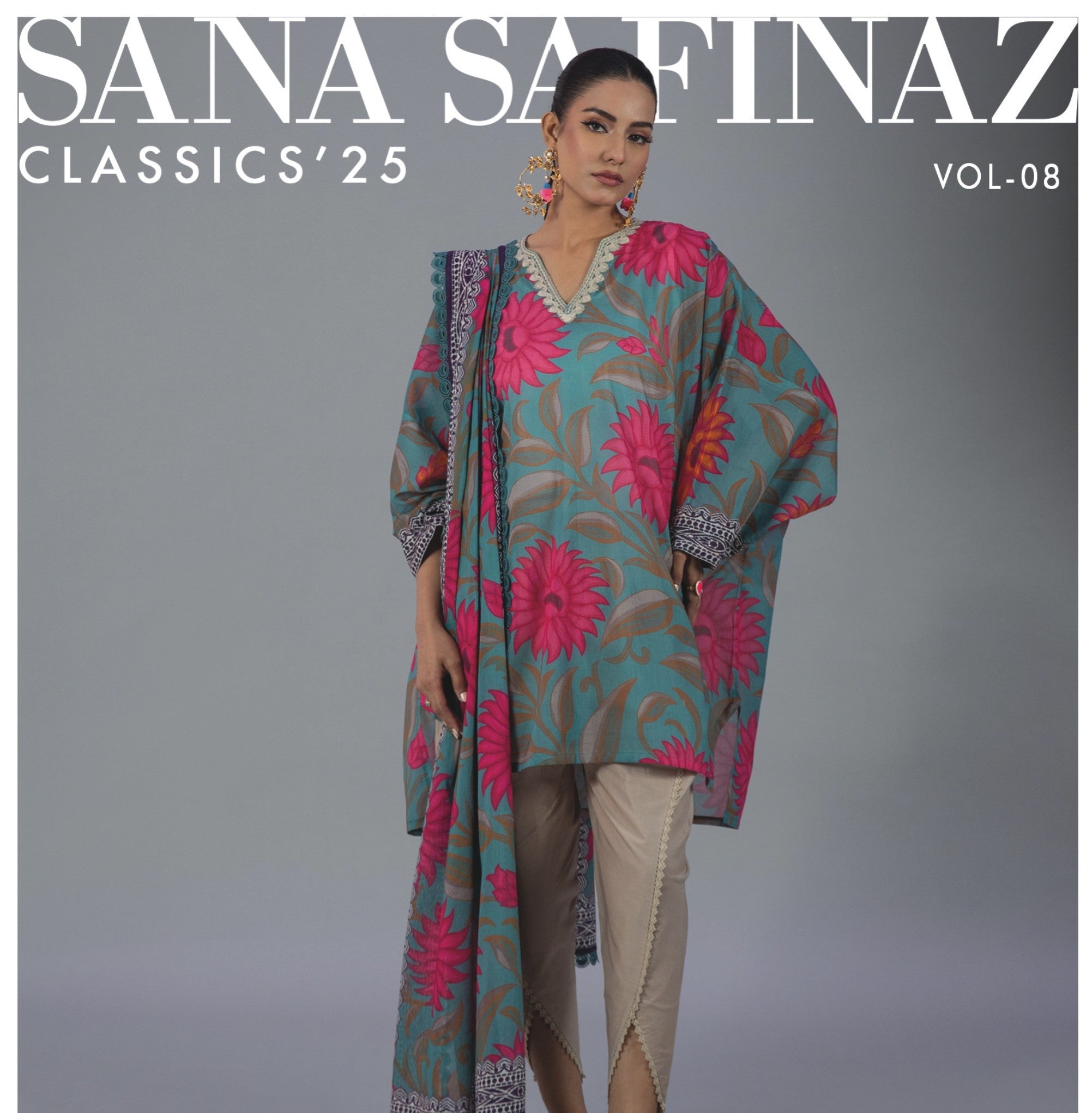 Sana Safinaz | VOL - 08 | Classics' 25 | Design 10 | Unstitched 3-Piece Lawn Suit