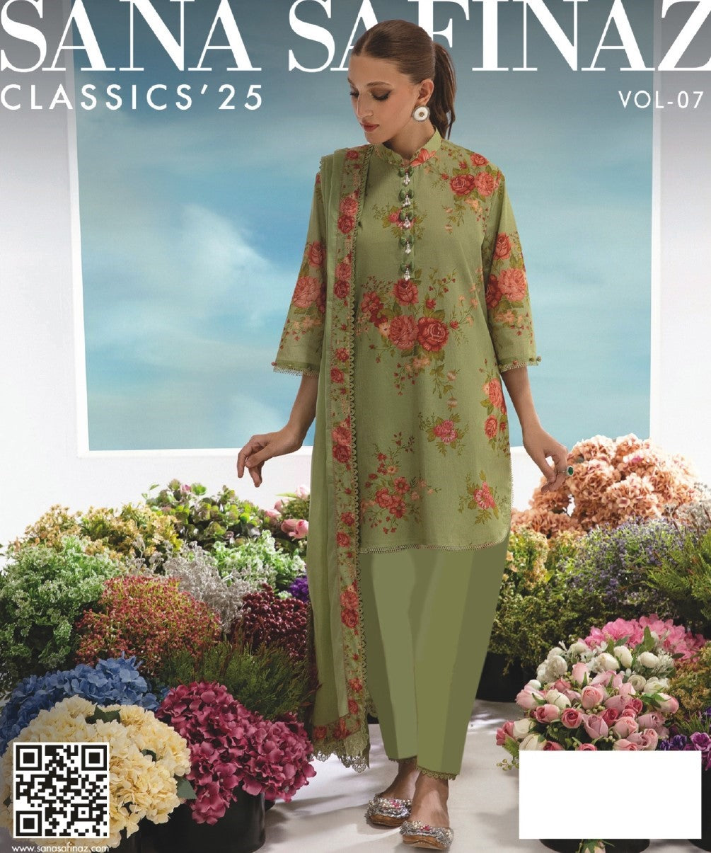 Sana Safinaz | Classic’25 | Vol-7 | Design 1 | Unstitched 3-Piece Lawn Suit