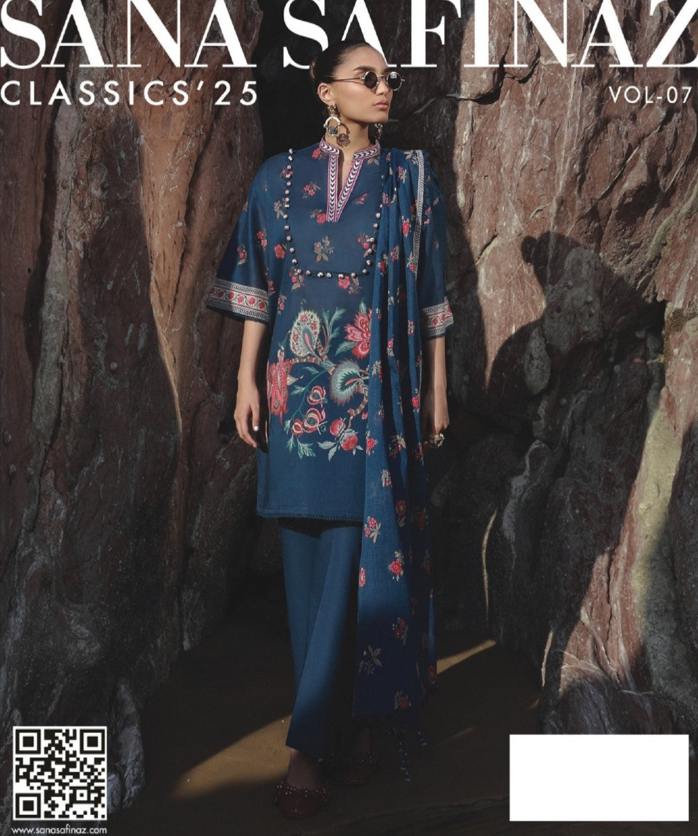 Sana Safinaz | Classic’25 | Vol-7 | Design 3 | Unstitched 3-Piece Lawn Suit