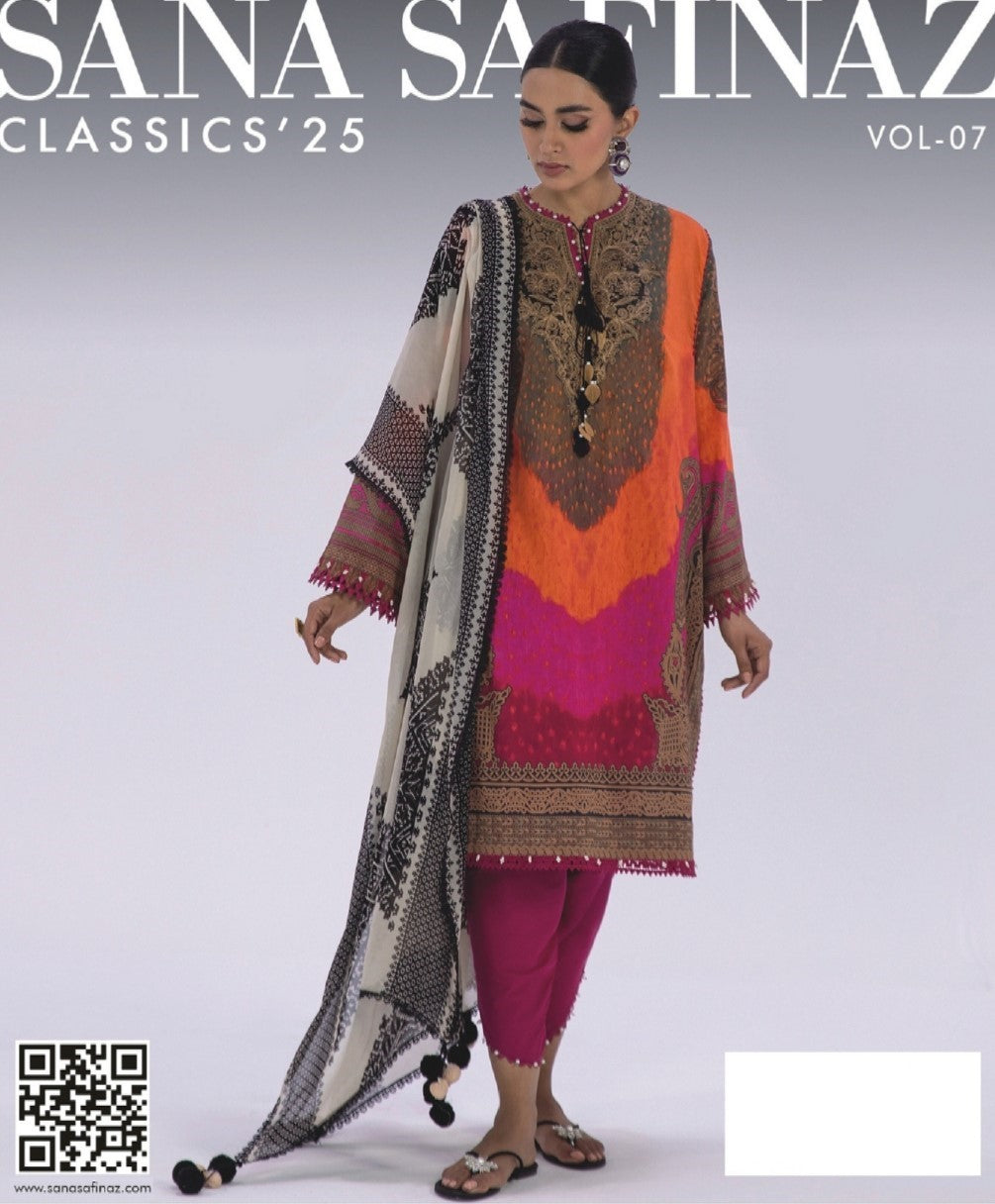 Sana Safinaz | Classic’25 | Vol-7 | Design 8 | Unstitched 3-Piece Lawn Suit