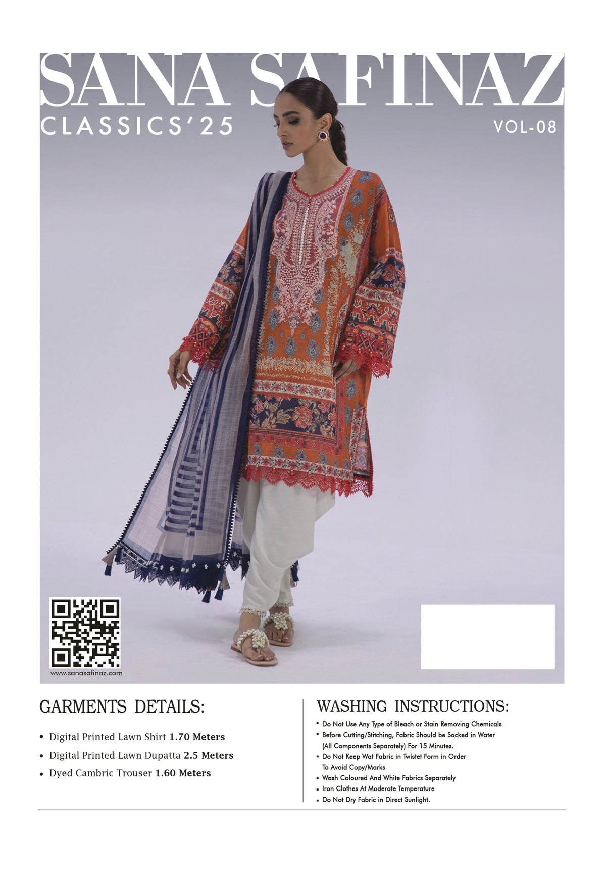 SANA SAFINAZ | UNSTITCHED 3-PIECE | PRINTED LAWN SUIT