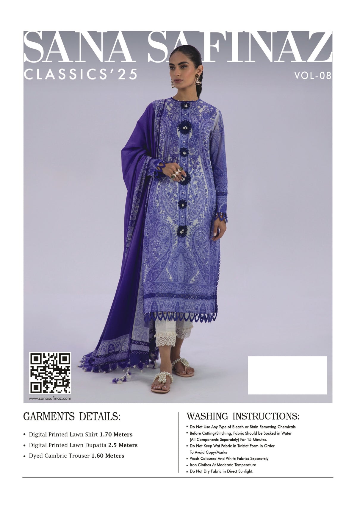 SANA SAFINAZ | UNSTITCHED 3-PIECE | PRINTED LAWN SUIT