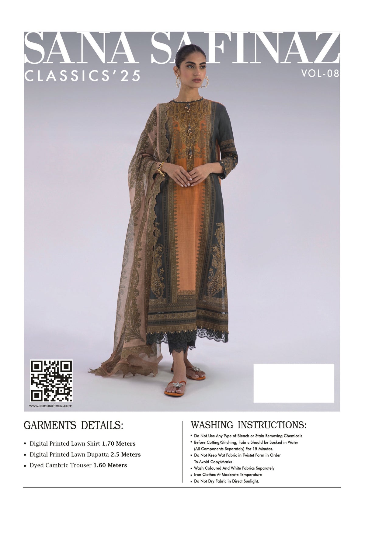 SANA SAFINAZ | UNSTITCHED 3-PIECE | PRINTED LAWN SUIT