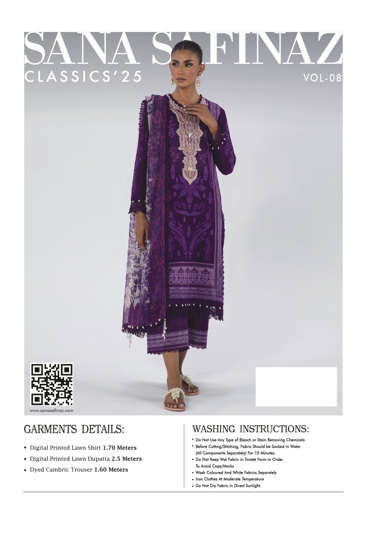 SANA SAFINAZ | UNSTITCHED 3-PIECE | PRINTED LAWN SUIT
