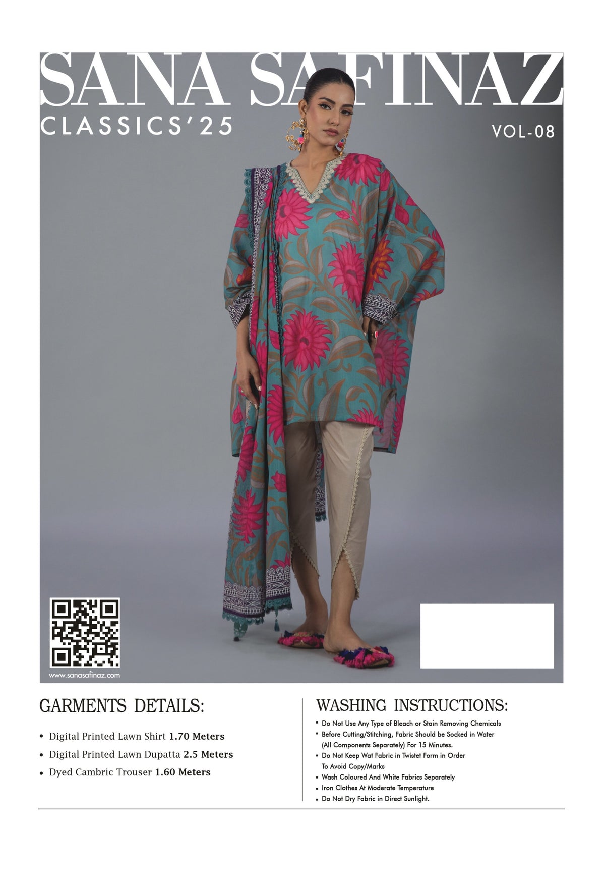 SANA SAFINAZ | UNSTITCHED 3-PIECE | PRINTED LAWN SUIT