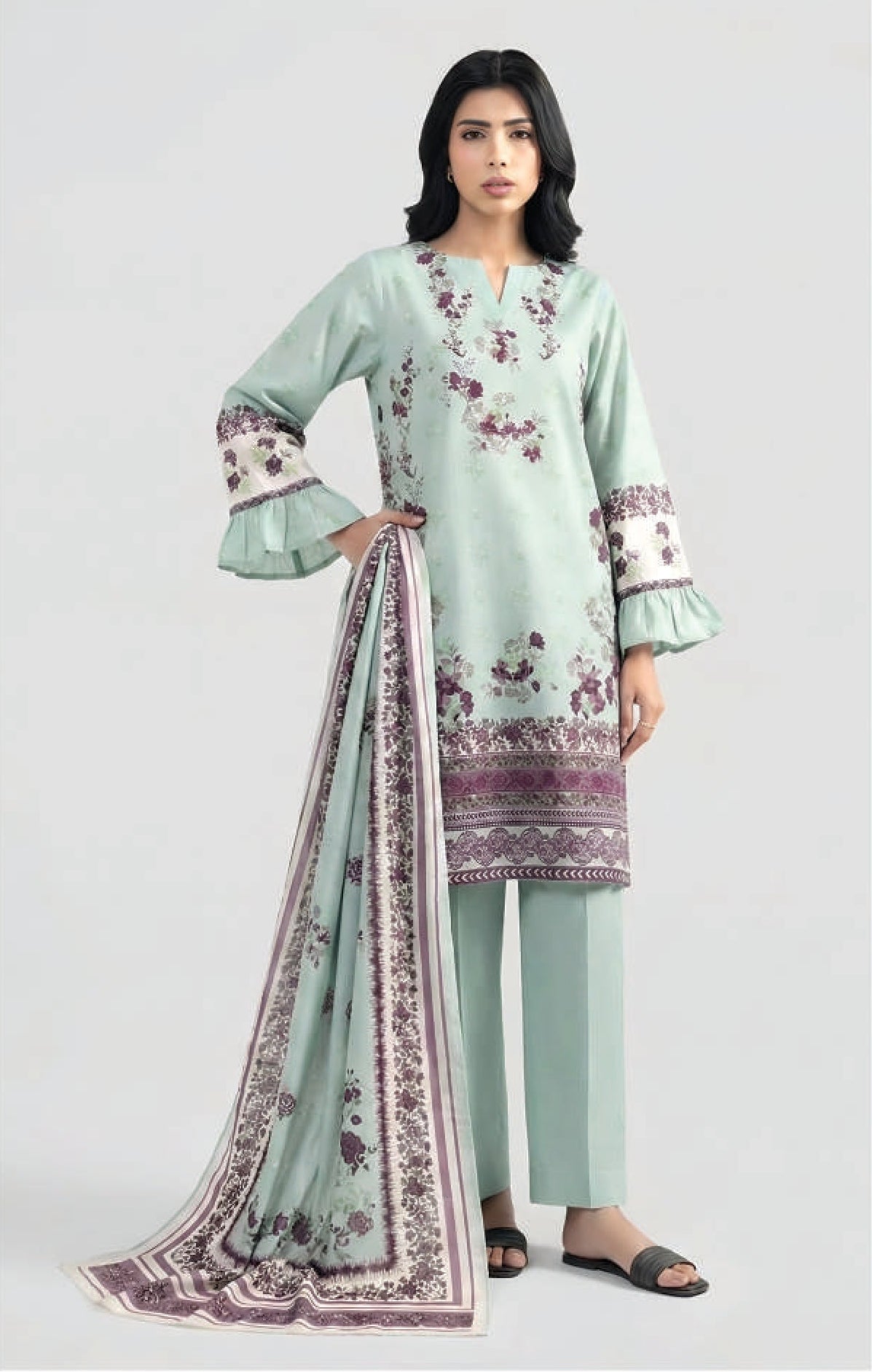 SAPPHIRE | UNSTITCHED 3-PIECE | EXCLUSIVE DIGITAL PRINTED LAWN