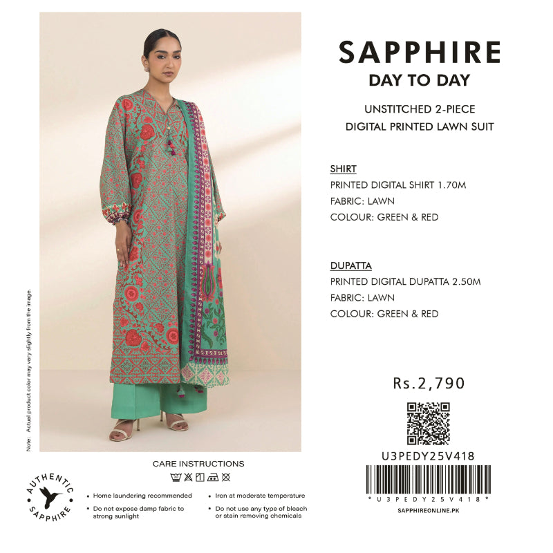 Sapphire | DAY TO DAY | Design 02 | 2-Piece Lawn Suit