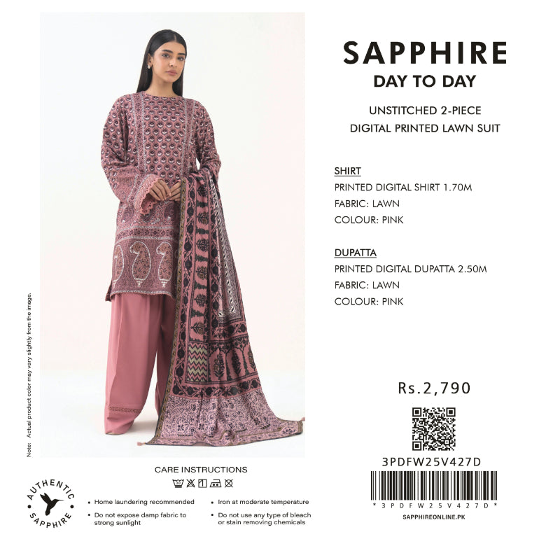 Sapphire | DAY TO DAY | Design 05 | 2-Piece Lawn Suit