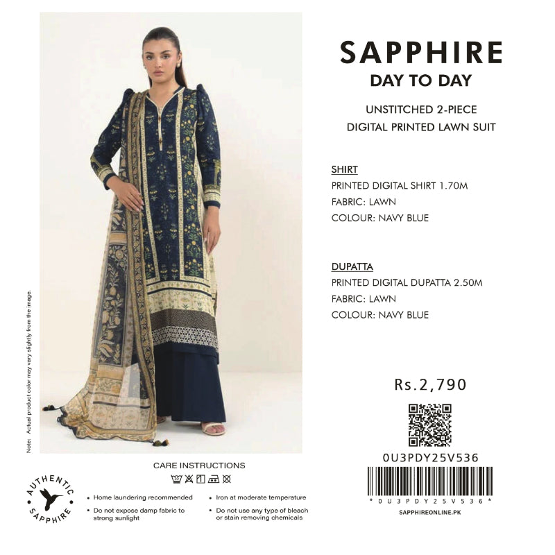 Sapphire | DAY TO DAY | Design 07 | 2-Piece Lawn Suit