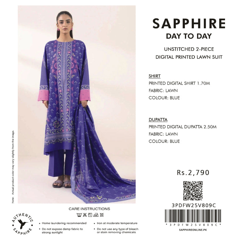 Sapphire | DAY TO DAY | Design 08 | 2-Piece Lawn Suit