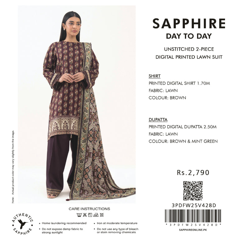 Sapphire | DAY TO DAY | Design 09 | 2-Piece Lawn Suit