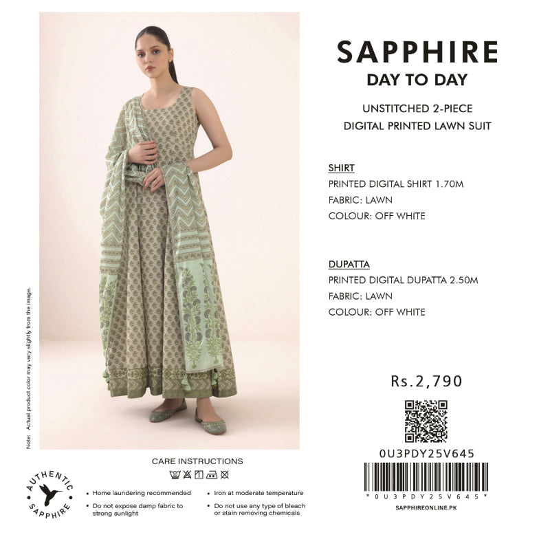 Sapphire | DAY TO DAY | Design 10 | 2-Piece Lawn Suit