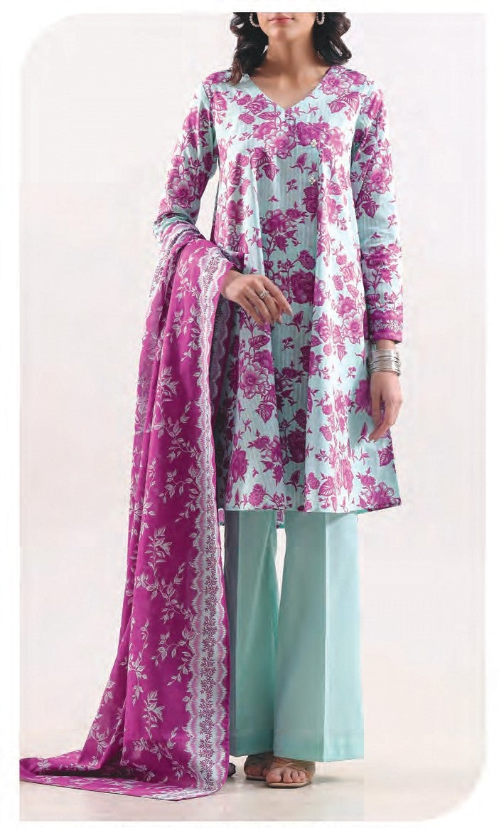 Saya | VOL - 25 | Design 19 | Unstitched 3-Piece Premium Lawn Suit