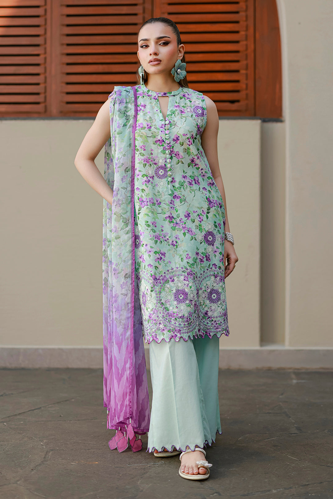 ZELLBURY | UNSTICHED 3 PIECE | EMBROIDERED SHIRT SHALWAR DUPATTA
