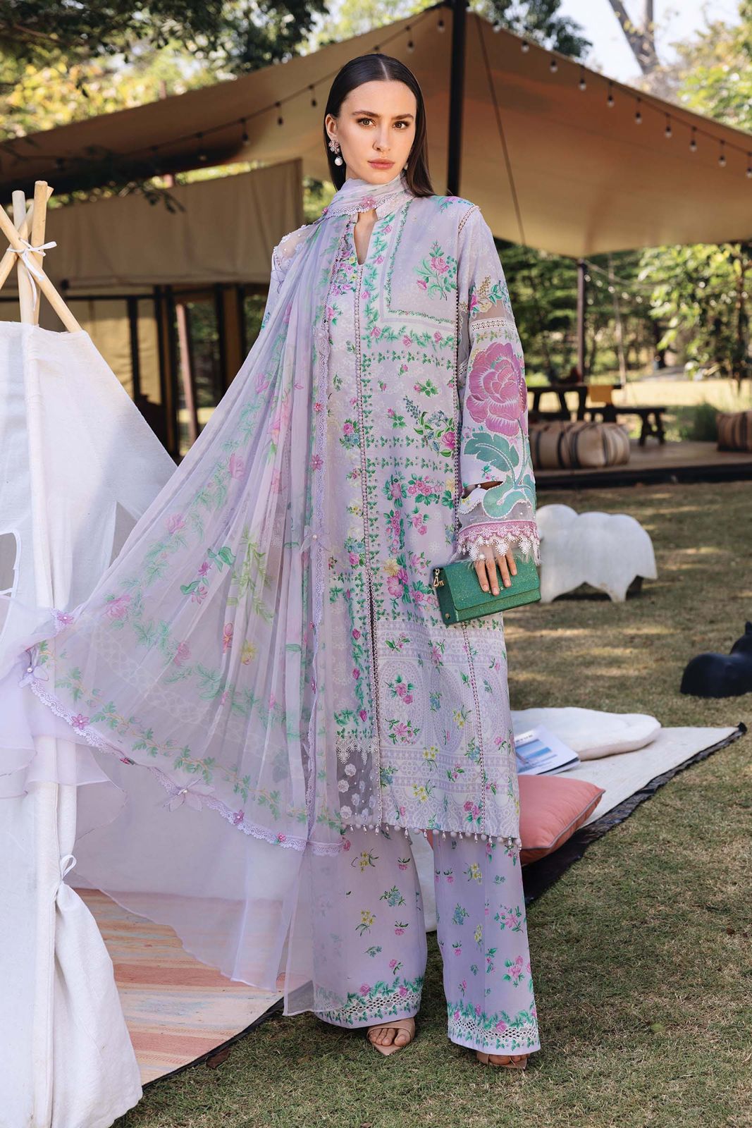 ELAHEH MARIA B | UNSTITCHED 3-PIECE | LAWN SUIT 10