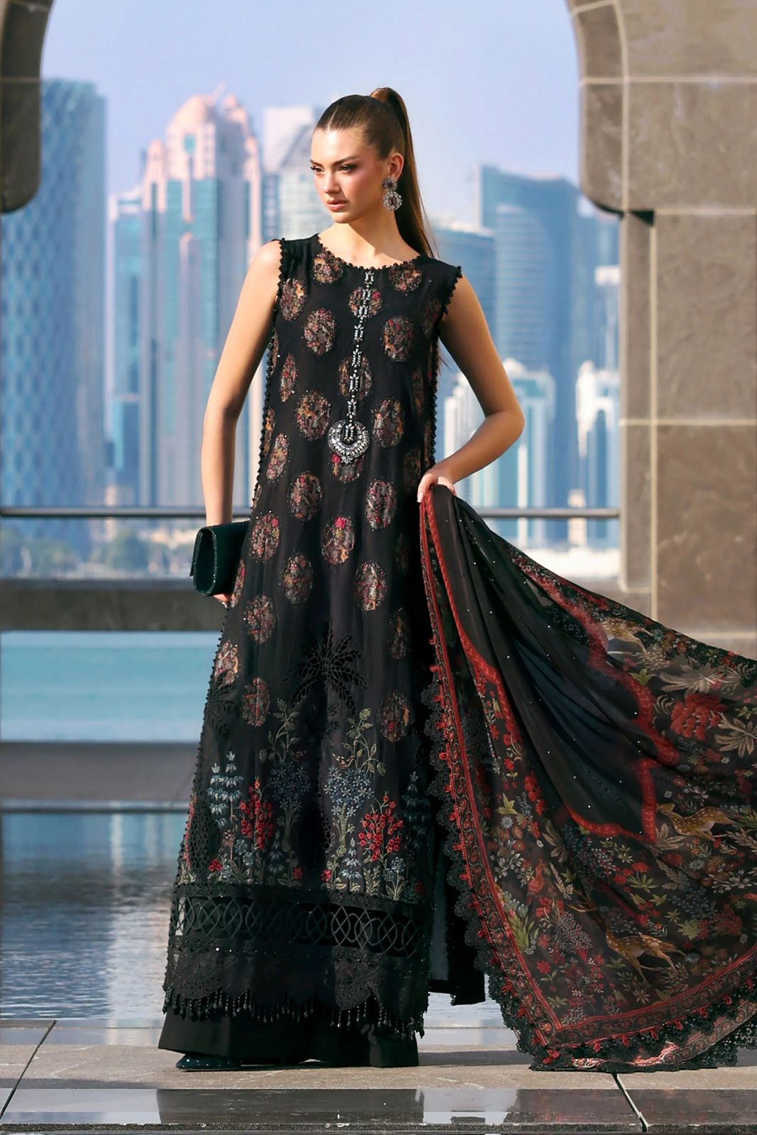 MARIA B | UNSTITCHED 3-PIECE | EMBROIDERED LUXURY LAWN SUIT