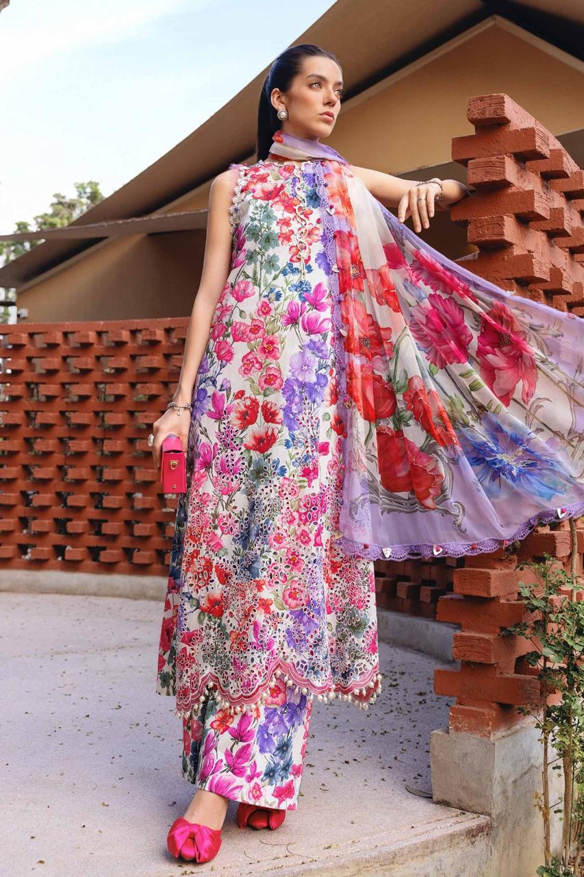 MARIA B | UNSTITCHED 3-PIECE SUIT | EMBROIDERED LAWN