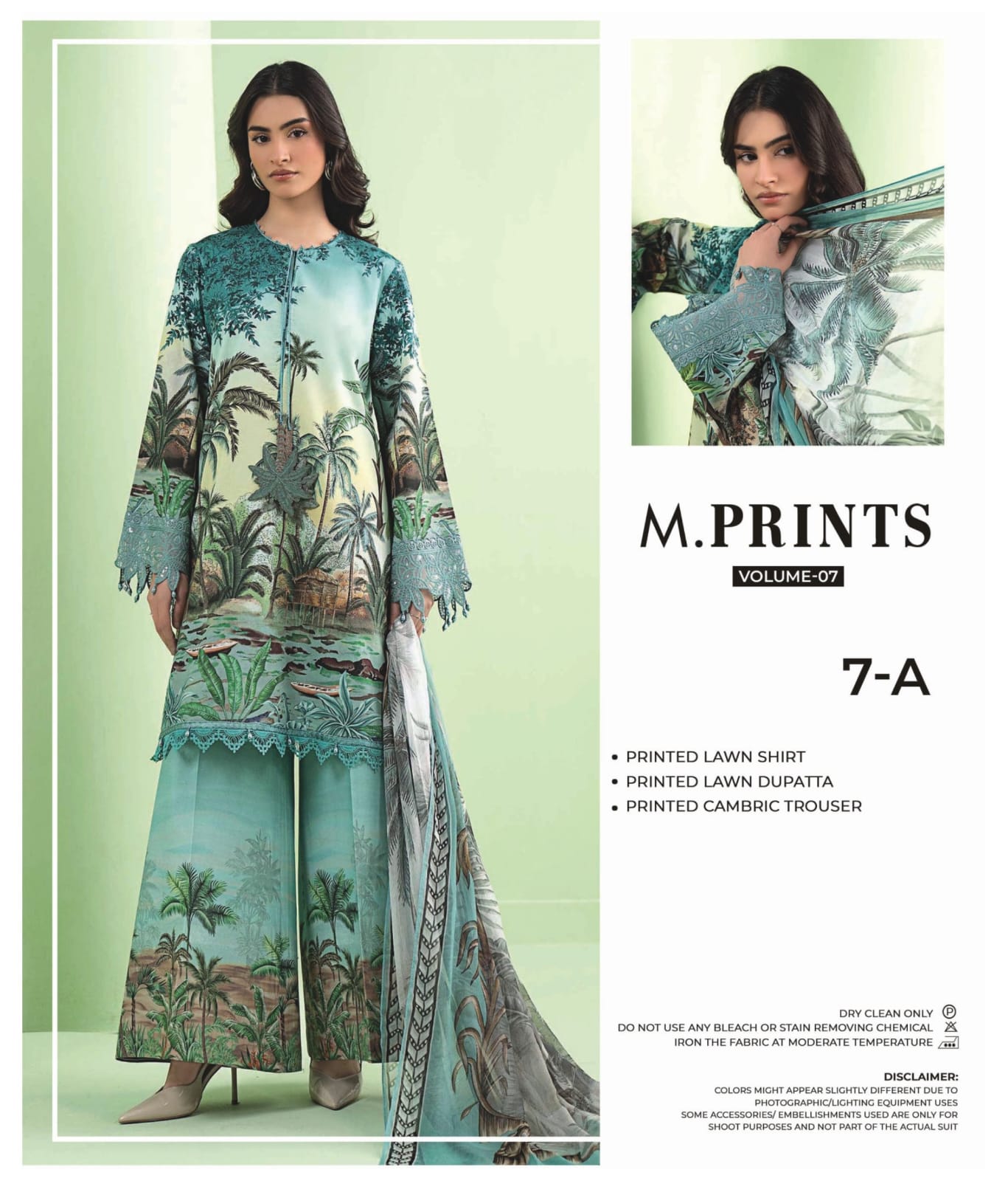 M.PRINTS | 7-A | UNSTITCHED 3-PIECE PRINTED LAWN SUIT