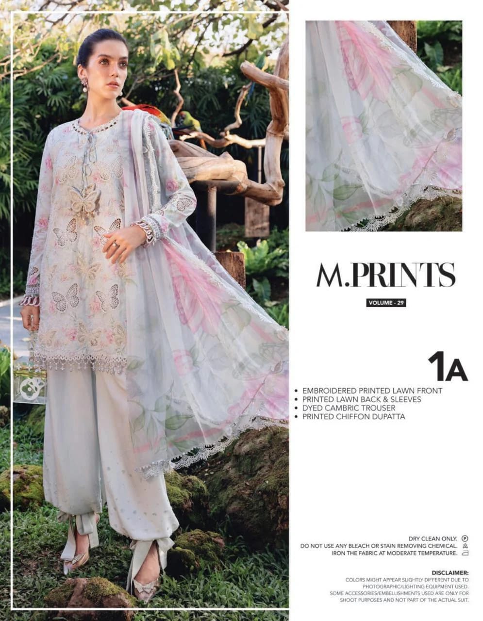 M.PRINTS | UNSTITCHED 3PC | PRINTED LAWN SUIT