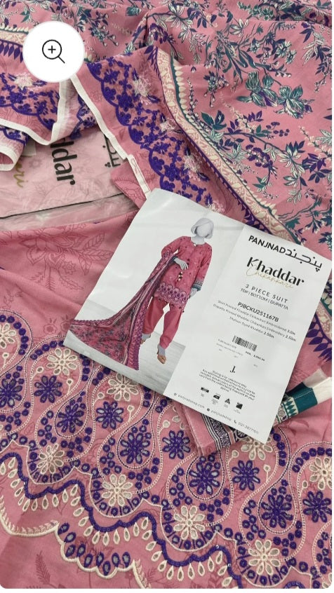 J. | PANJJAD KHADDAR 3-PIECE UNSTITCHED SUIT