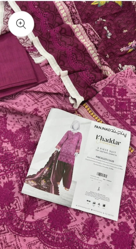 J. | PANJJAD KHADDAR 3-PIECE UNSTITCHED SUIT