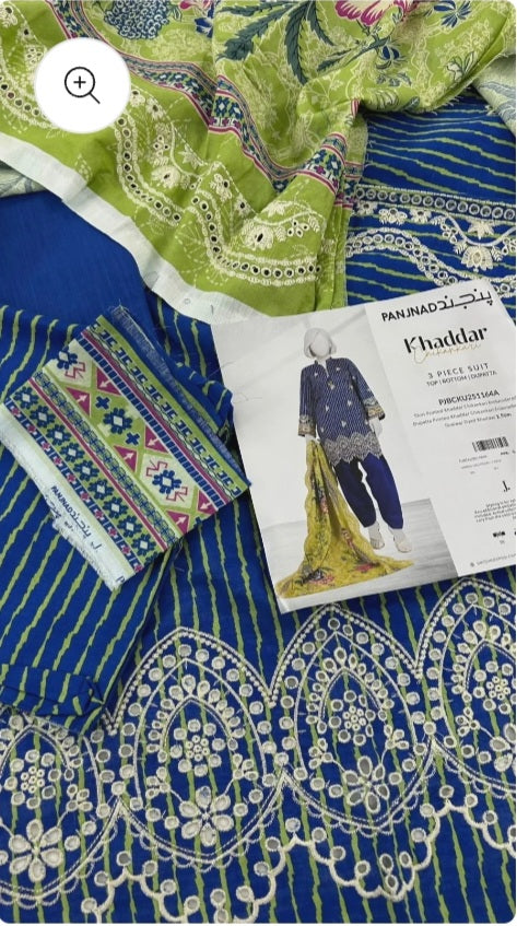 J. | PANJJAD KHADDAR 3-PIECE UNSTITCHED SUIT