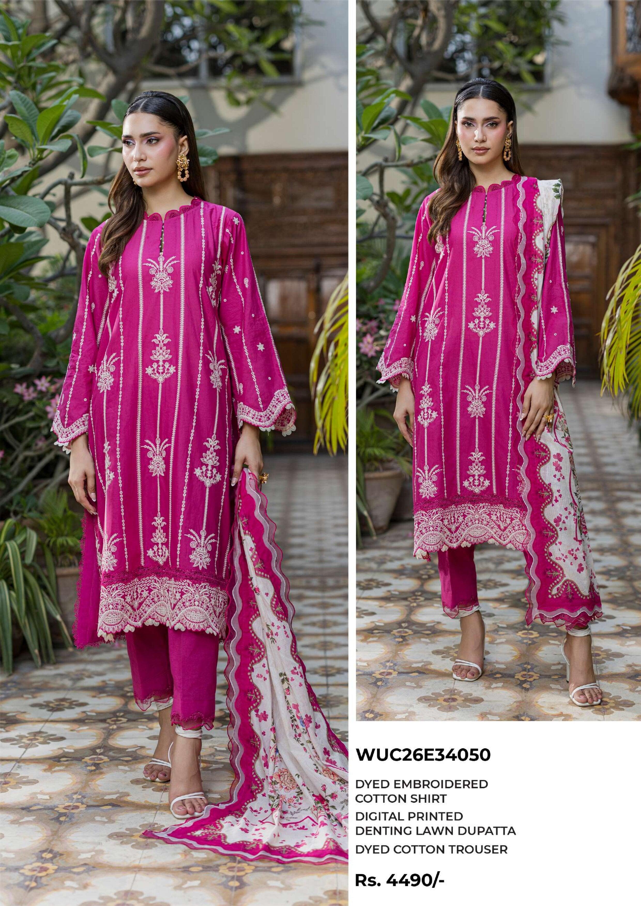 ZELLBURY | UNSTITCHED 3-PIECE | EMBROIDERED LAWN SUIT