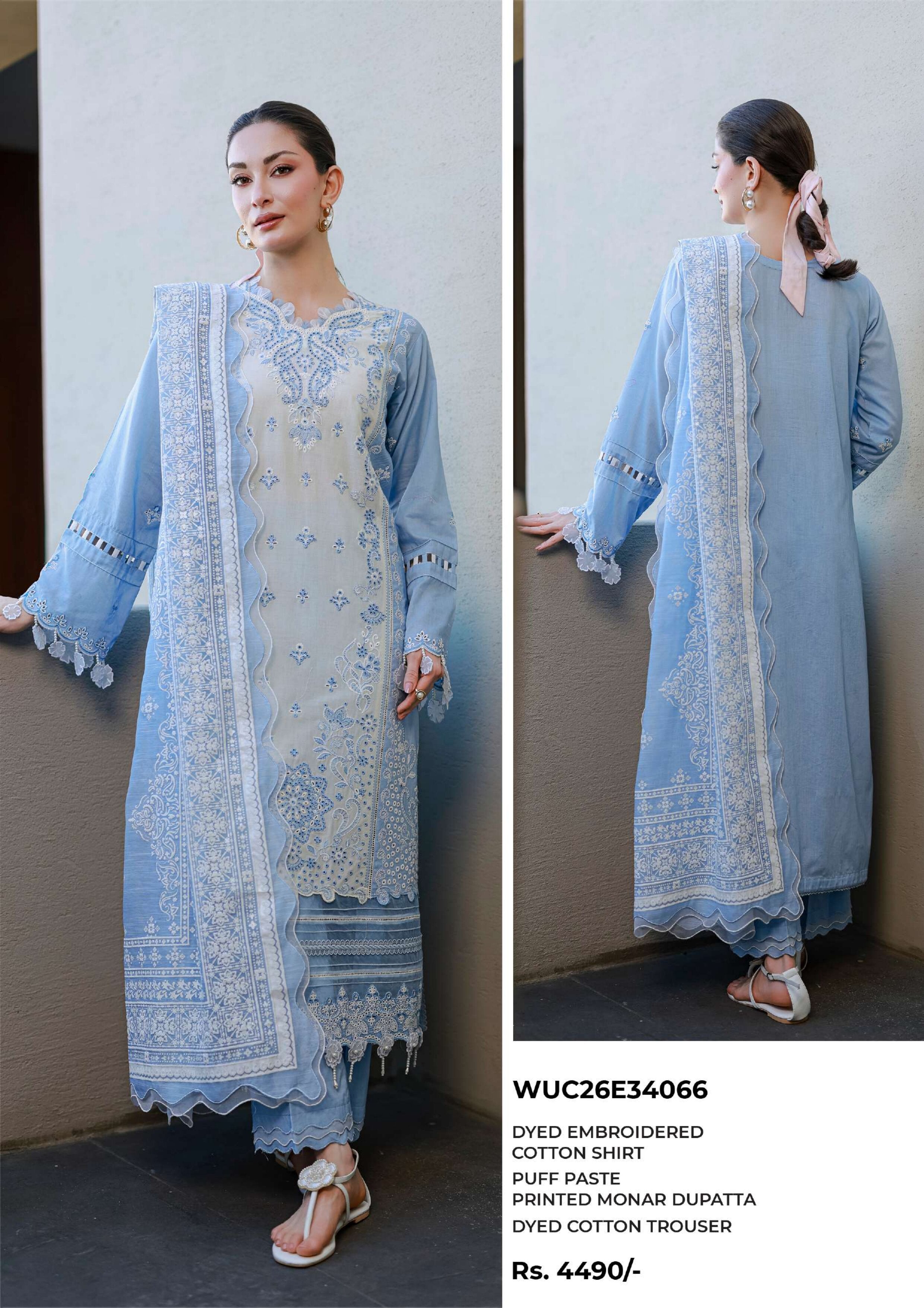ZELLBURY | UNSTITCHED 3-PIECE | EMBROIDERED LAWN SUIT