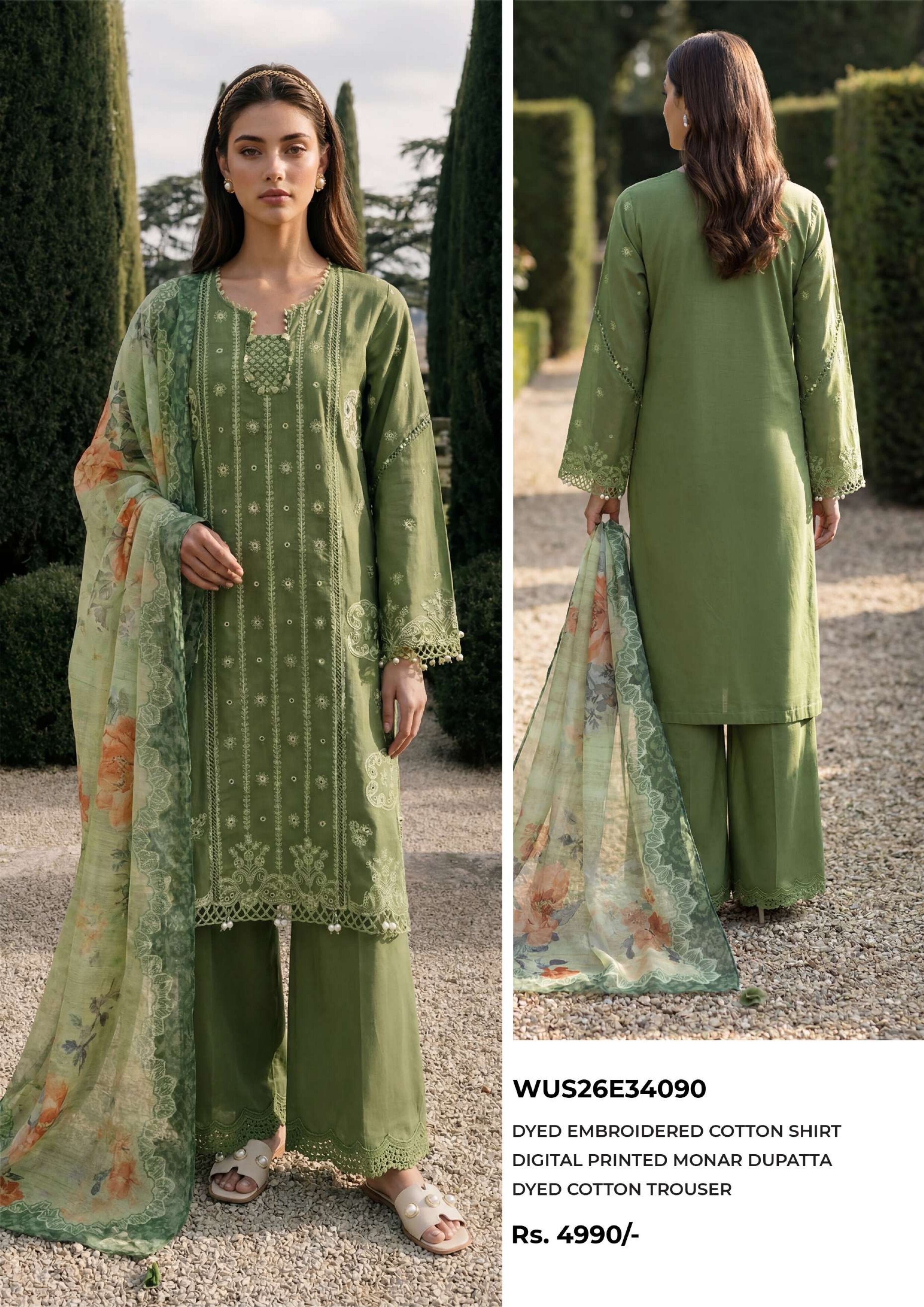 ZELLBURY | UNSTITCHED 3-PIECE | EMBROIDERED LAWN SUIT