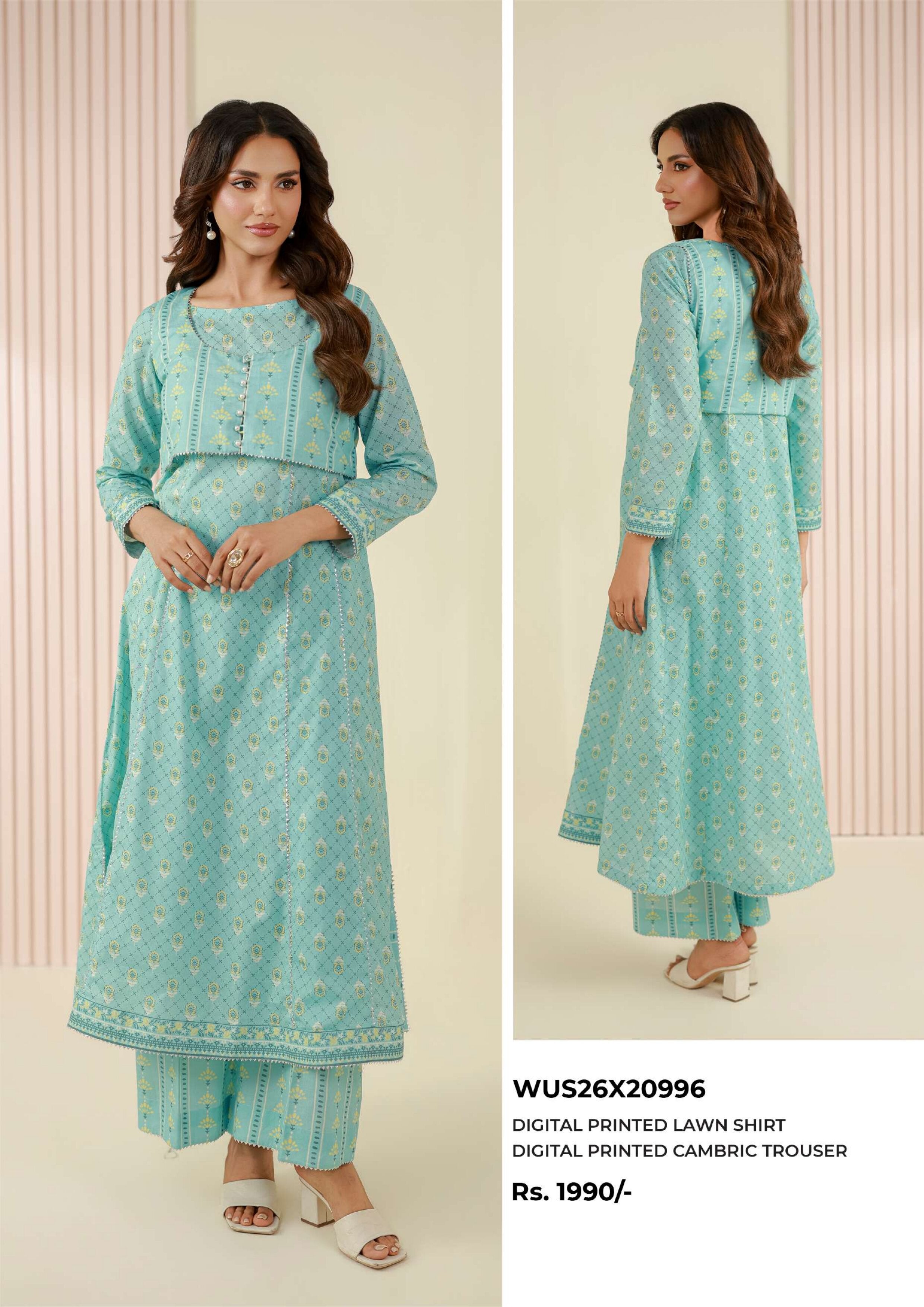 ZELLBURY | UNSTITCHED 2-PIECE | PRINTED LAWN SUIT
