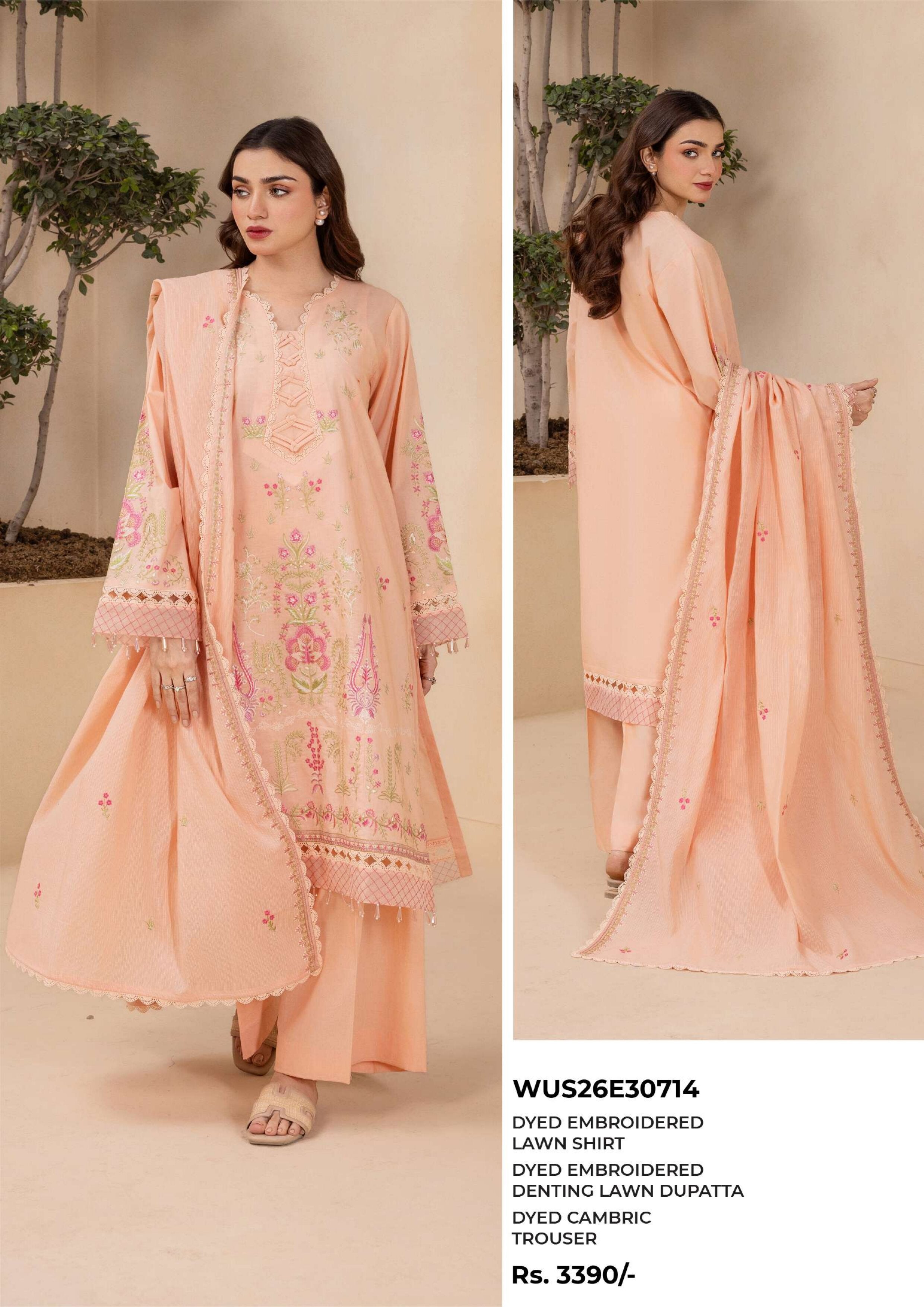 ZELLBURY | UNSTITCHED 3-PIECE | EMBROIDERED LAWN SUIT