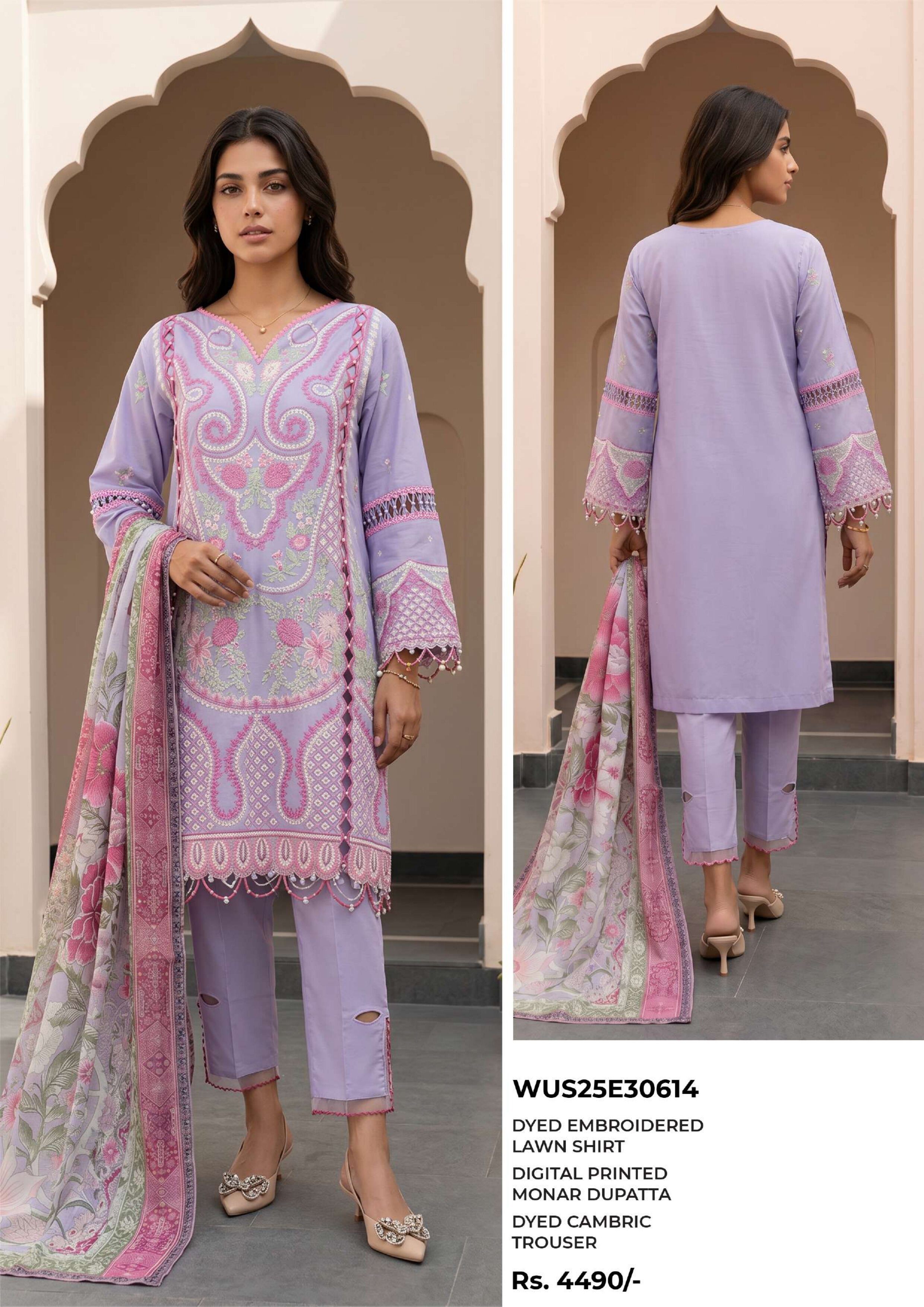 ZELLBURY | UNSTITCHED 3-PIECE | EMBROIDERED LAWN SUIT