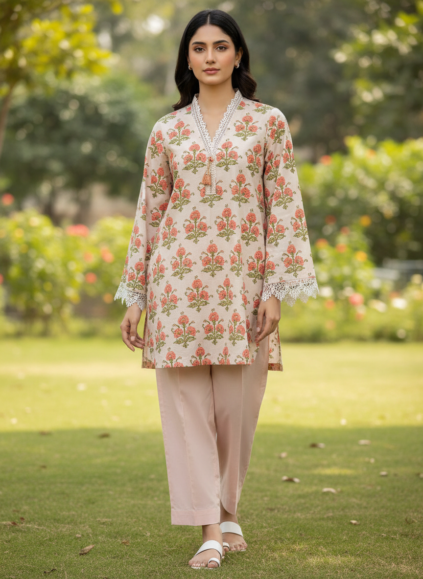 Alkaram | !-Piece Unstitched | Printed Shirt Only