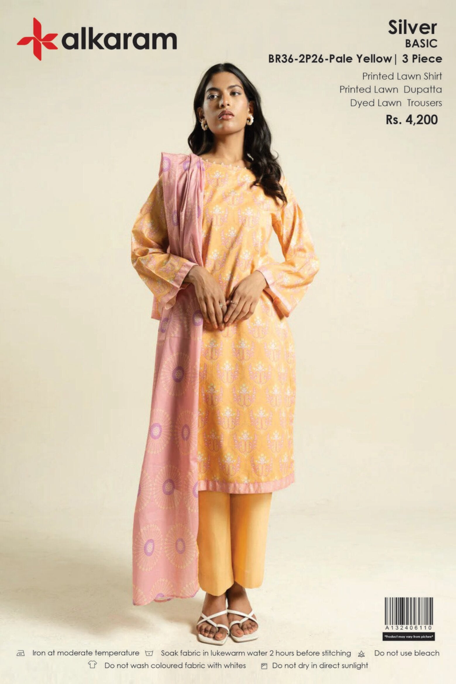 ALKARAM | 3-PIECE UNSTITCHED | PRINTED LAWN SUIT