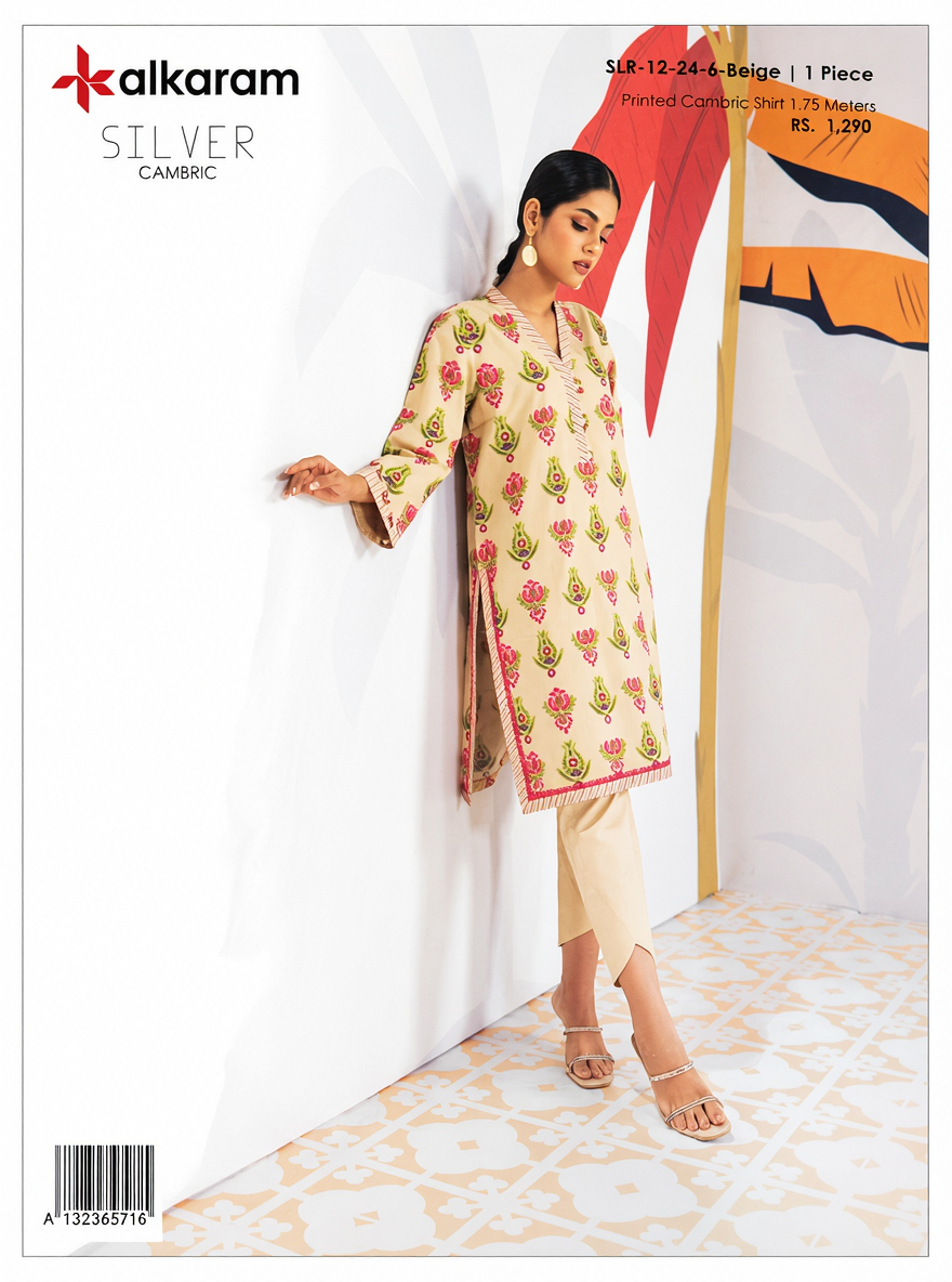 Alkaram | !-Piece Unstitched | Printed Shirt Only