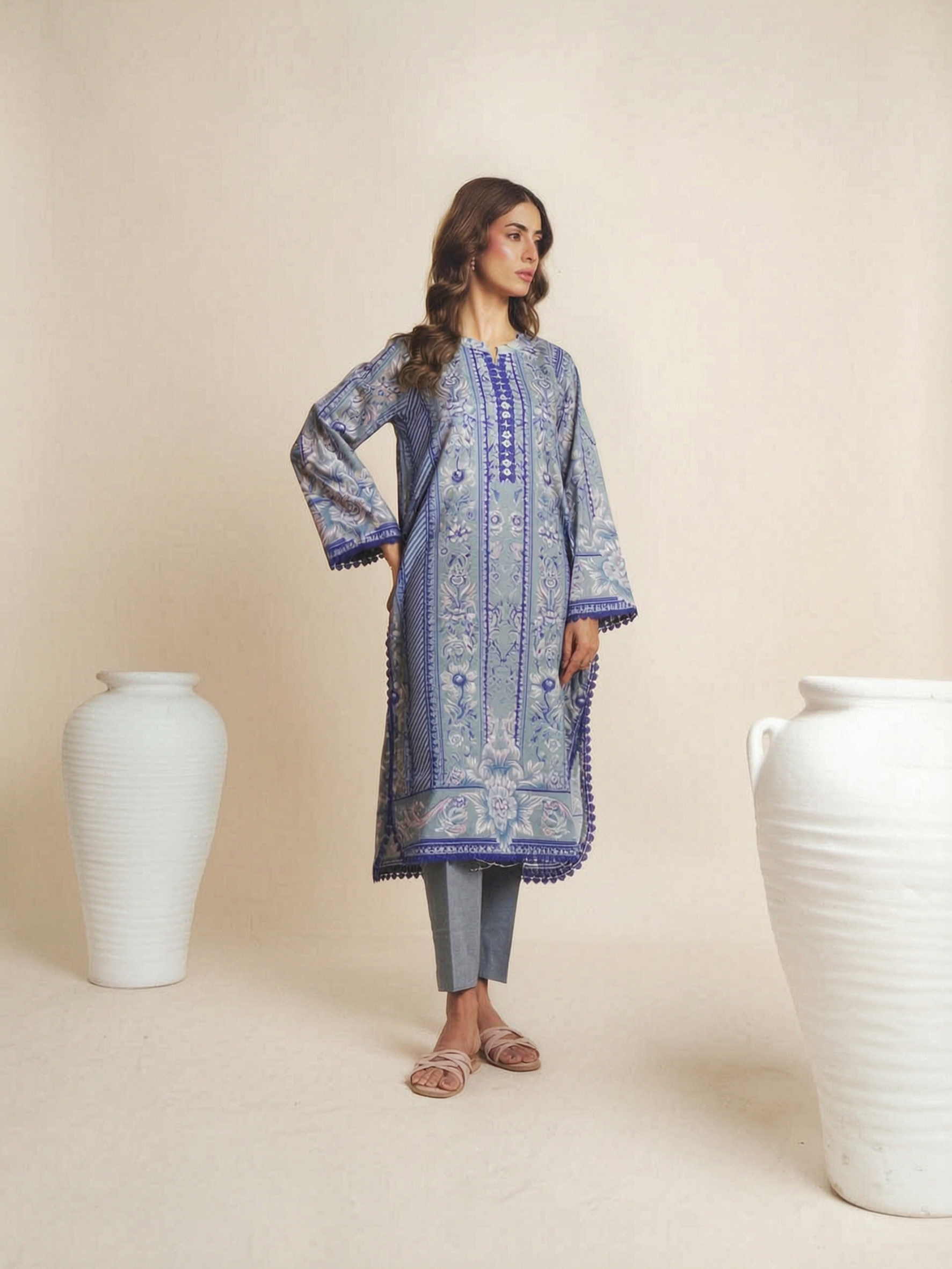 Alkaram | !-Piece Unstitched | Printed Shirt Only