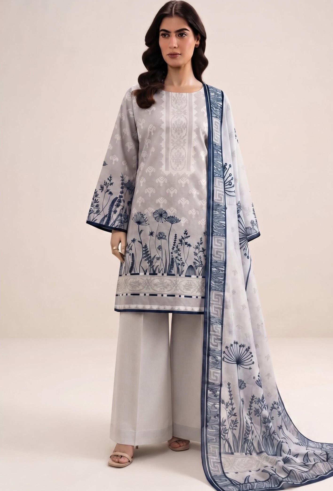 BEECHTREE | UNSTITCHED 3-PIECE | PRINTED LAWN SUIT