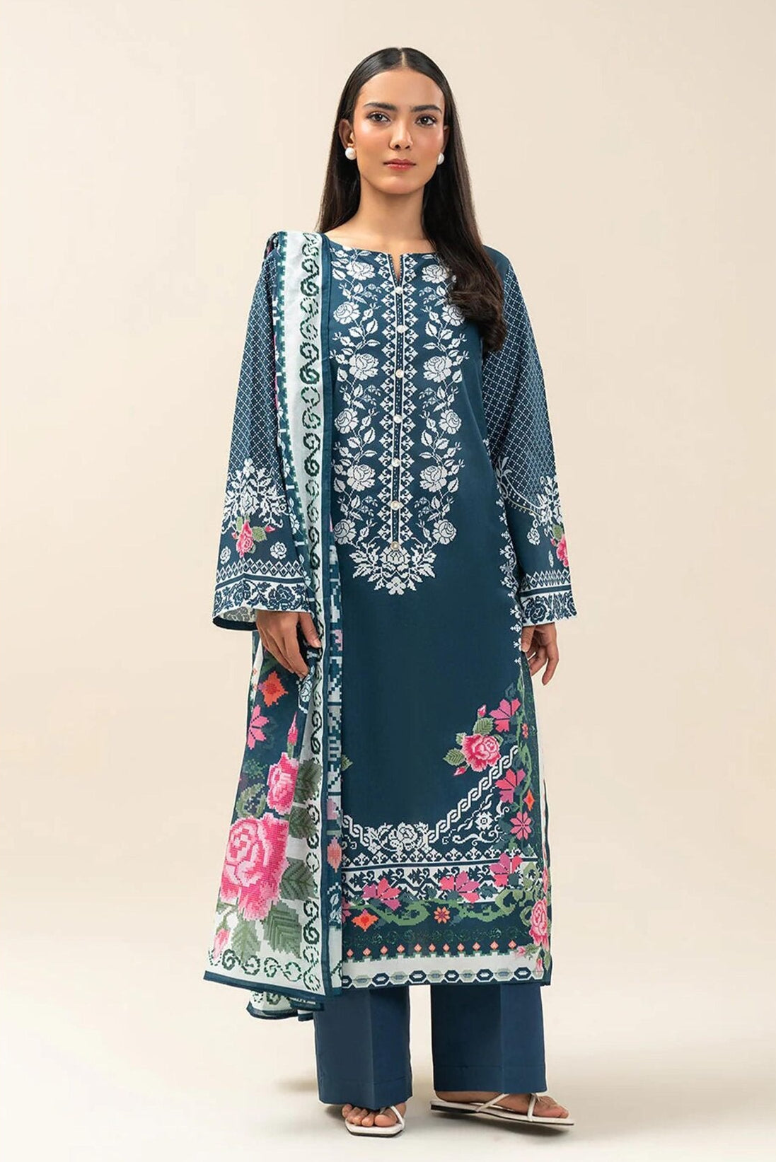 BEECHTREE | UNSTITCHED 3-PIECE | PRINTED LAWN SUIT