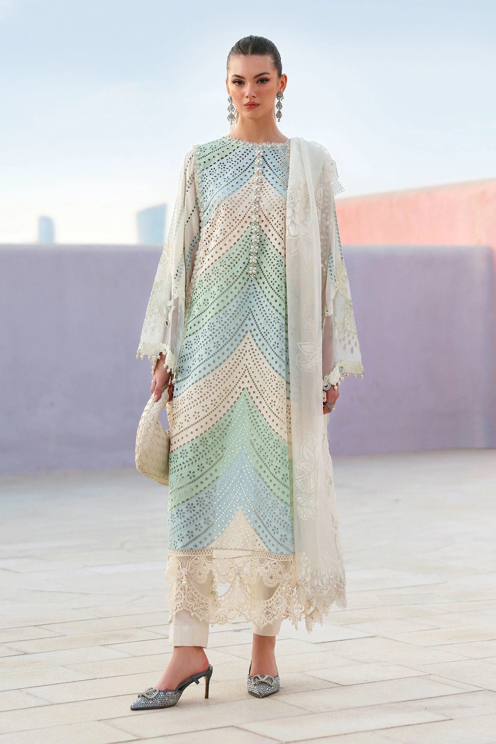 MARIA B | UNSTITCHED 3-PIECE | EMBROIDERED LUXURY LAWN SUIT