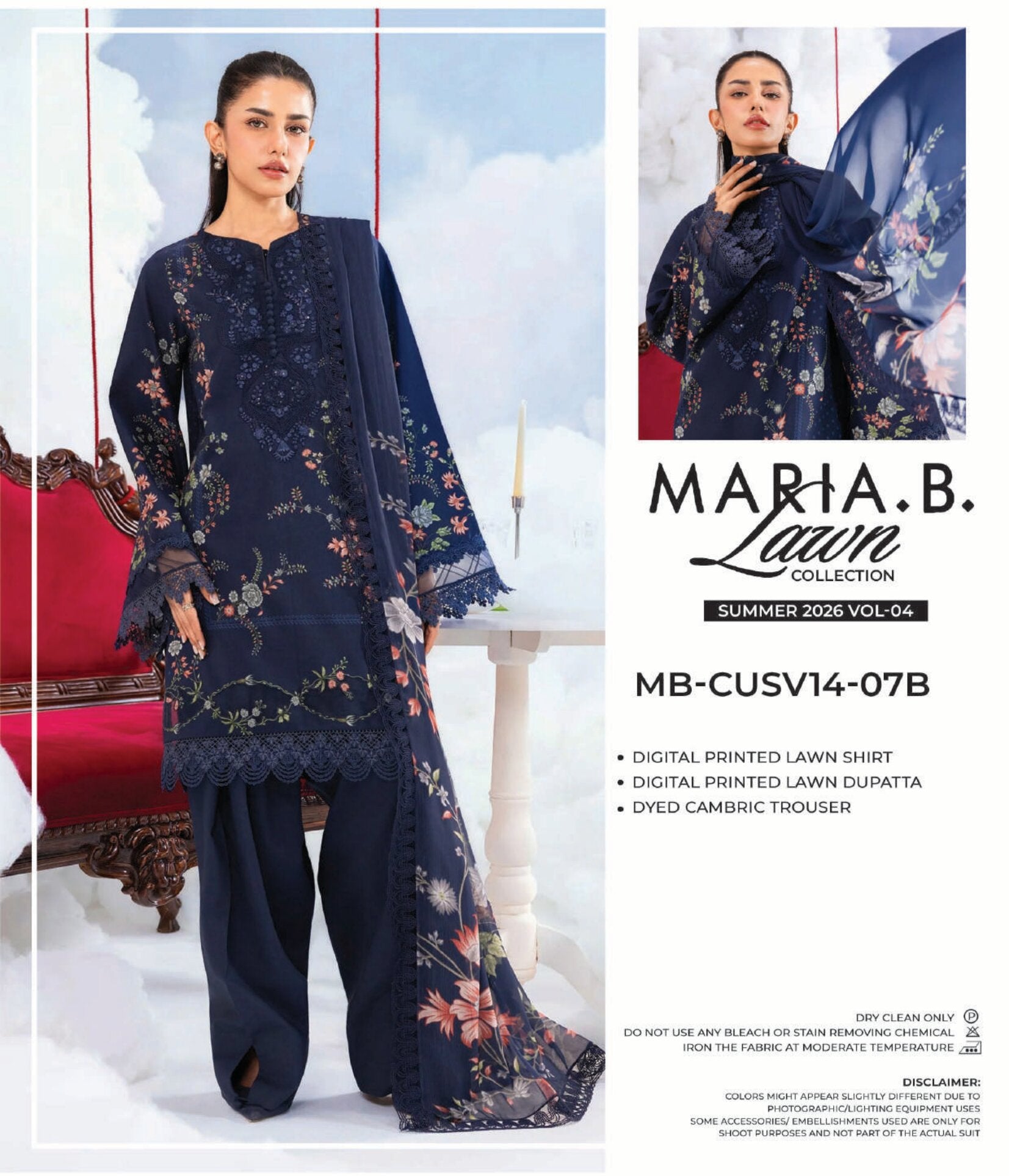 MARIA.B. LAWN | 3 PIECE UNSTITCHED LAWN SUIT