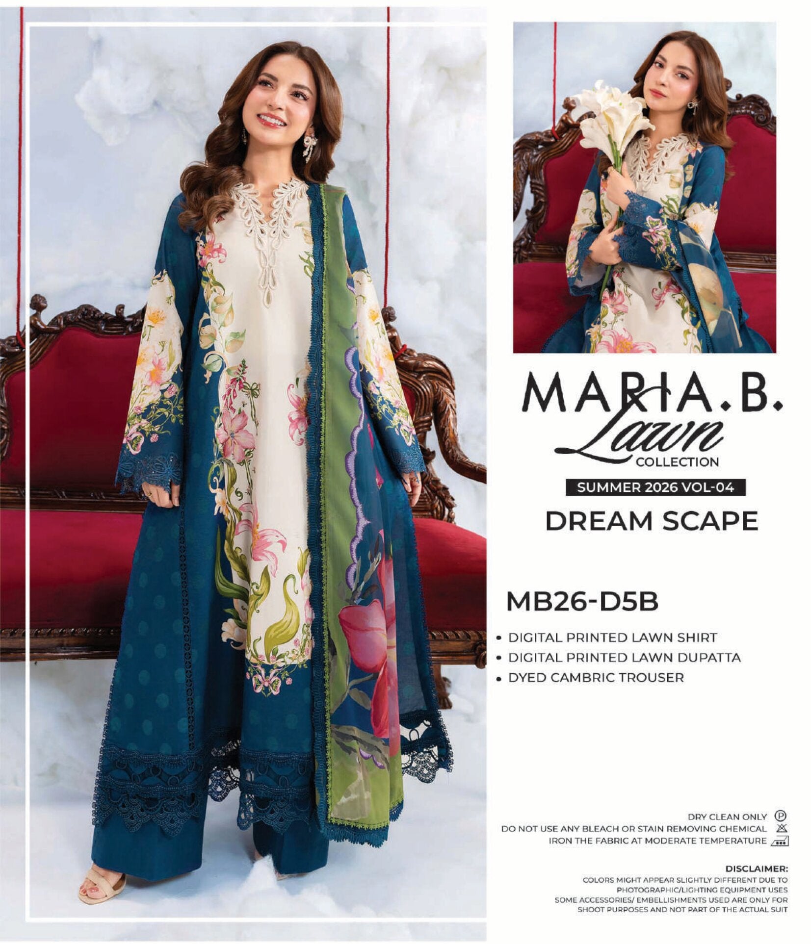 MARIA.B. LAWN | 3 PIECE UNSTITCHED LAWN SUIT