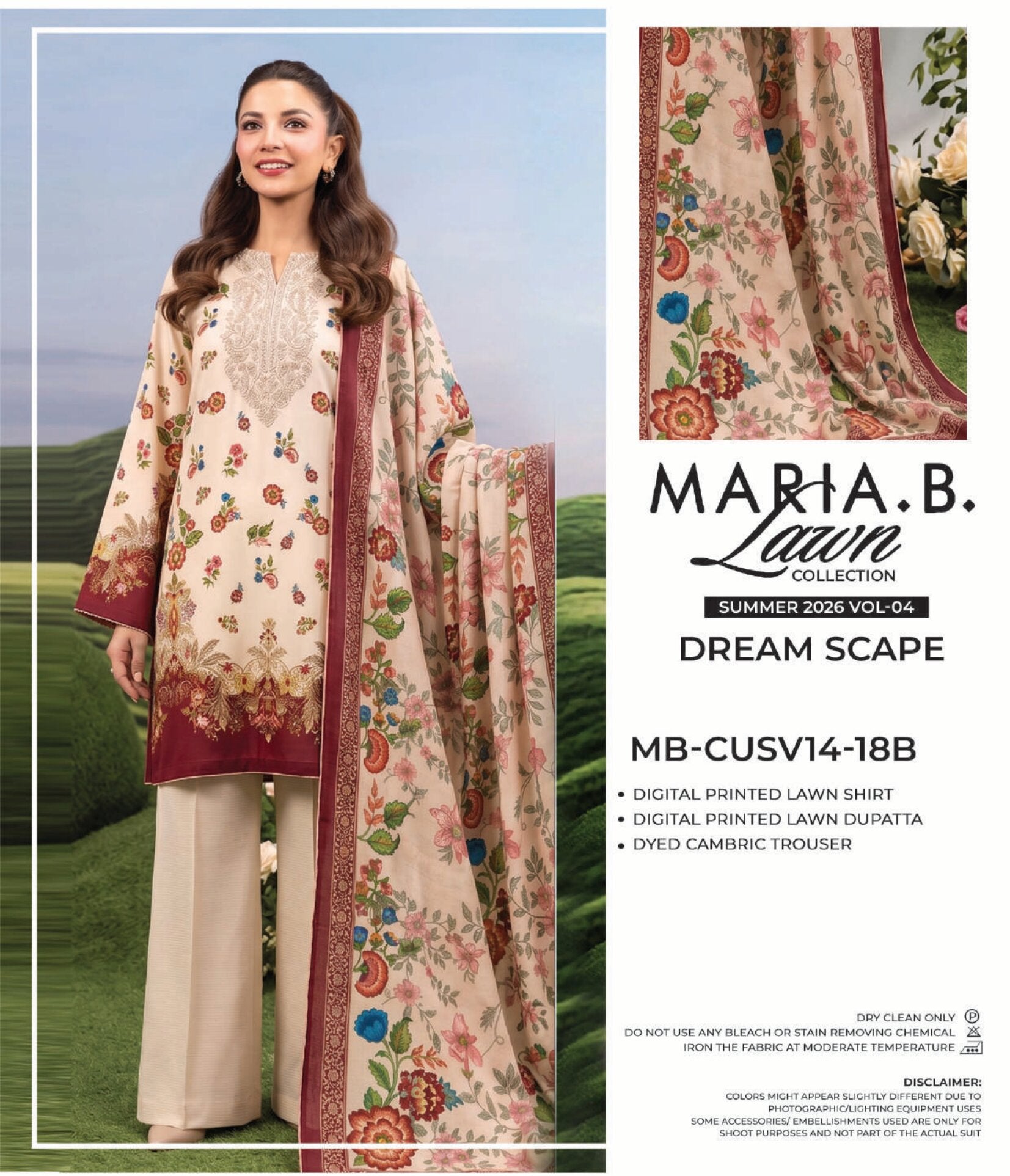 MARIA.B. LAWN | 3 PIECE UNSTITCHED LAWN SUIT